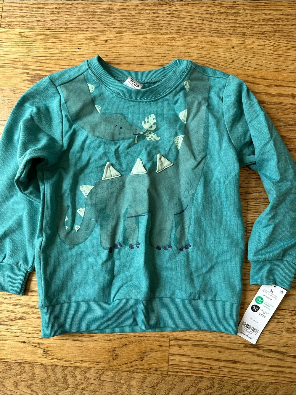NWT Carter’s Dinosaur Sweatshirt for Toddler Boys